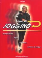 Couverture du livre « Lecon de jogging » de F Oldani aux éditions De Vecchi