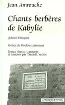 Couverture du livre « Chants berbères de kabylie » de Jean Amrouche aux éditions L'harmattan