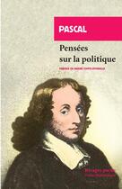 Couverture du livre « Pensées sur la politique » de Pascal aux éditions Rivages