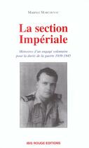 Couverture du livre « La section imperiale » de Maurice Marchenay aux éditions Ibis Rouge