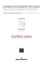 Couverture du livre « Cahiers d'économie politique n°78 : Numéro varia » de Patrick Mardellat aux éditions Hermann