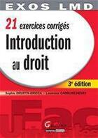 Couverture du livre « Introduction générale au droit (3e édition) » de Sophie Druffin-Bricca et Laurence-Caroline Henry aux éditions Gualino