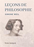 Couverture du livre « Leçons de philosophie » de Weil Simone aux éditions Books On Demand