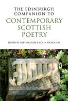 Couverture du livre « The Edinburgh Companion to Contemporary Scottish Poetry » de Matt Mcguire aux éditions Edinburgh University Press