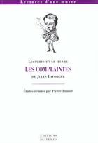 Couverture du livre « Les Complaintes De Jules Laforgue » de Pierre Brunel aux éditions Editions Du Temps