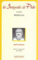 Couverture du livre « Int phil 41 gorgias » de Laffitte/Platon aux éditions Nathan