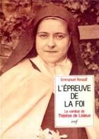 Couverture du livre « L'epreuve de la foi » de Emmanuel Renault aux éditions Cerf