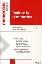 Couverture du livre « Droit de la construction (9e édition) » de Corinne Saint-Alary Houin aux éditions Dalloz