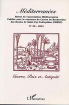 Couverture du livre « Guerre, paix et antiquité (édition 2001) » de  aux éditions Editions L'harmattan