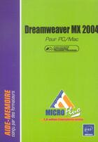 Couverture du livre « Dreamweaver mx 2004 » de  aux éditions Eni