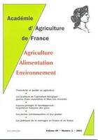 Couverture du livre « Comptes-rendus de l'aaf vol. 89 n.1 ; productivite et qualite en agriculture ; les pratiques de l'ag (édition 2003) » de  aux éditions Medecine Sciences Publications