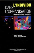 Couverture du livre « INDIVIDU DANS L'ORGANISATION » de Chanlat Jf aux éditions Eska