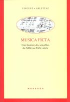 Couverture du livre « Musica ficta » de Arlettaz V aux éditions Mardaga Pierre