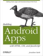 Couverture du livre « Building Android Apps with HTML, CSS, and JavaScript » de Jonathan Stark aux éditions O Reilly