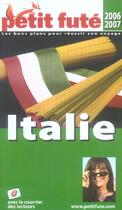 Couverture du livre « ITALIE (2006-2007) (édition 2006/2007) » de Collectif Petit Fute aux éditions Le Petit Fute