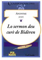 Couverture du livre « Lo Sermon Deu Cure De Bideren » de An aux éditions Per Noste