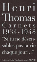 Couverture du livre « Carnets 1934-1948 