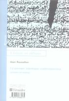 Couverture du livre « Pensée islamique contemporaine : Acteurs et enjeux » de Alain Roussillon aux éditions Teraedre
