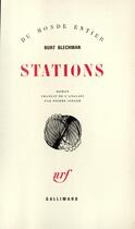 Couverture du livre « Stations » de Blechman Burt aux éditions Gallimard