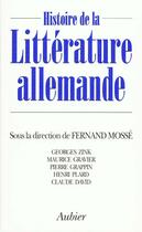 Couverture du livre « Histoire de la litterature allemande - - sous la direction de fernand mosse » de  aux éditions Aubier