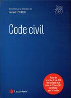 Couverture du livre « Code civil (édition 2020) » de Laurent Leveneur aux éditions Lexisnexis