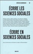 Couverture du livre « Écrire les sciences sociales, écrire en sciences sociales » de Florian Mazel et Christian Le Bart aux éditions Pu De Rennes