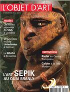 Couverture du livre « L'objet d'art n 519 l art sepik au quai branly janvier 2016 » de  aux éditions L'objet D'art