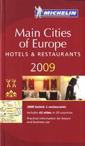 Couverture du livre « Guide rouge Michelin ; Europe ; hotels and restaurants (édition 2009) » de Collectif Michelin aux éditions Michelin