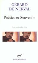 Couverture du livre « Poesies et souvenirs » de Gérard De Nerval aux éditions Gallimard