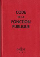 Couverture du livre « Code De La Fonction Publique 1998 » de Serge Salon aux éditions Dalloz