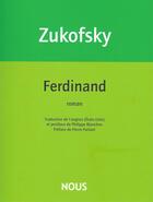 Couverture du livre « Ferdinand » de Louis Zukofsky aux éditions Nous