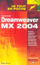 Couverture du livre « Dreamweaver mx 2004 » de Bruce Betsy aux éditions Pearson