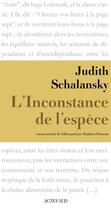 Couverture du livre « L'inconstance de l'espèce » de Judith Schalansky aux éditions Editions Actes Sud