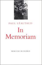 Couverture du livre « In memoriam » de Paul Leautaud aux éditions Mercure De France