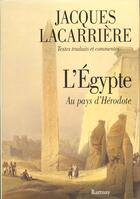 Couverture du livre « Egypte » de Jacques Lacarrière aux éditions Ramsay