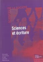Couverture du livre « Sciences et ecritures » de Boure R aux éditions Pu Du Midi