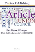 Couverture du livre « Des maux d'europe » de Baron-P aux éditions Dictus