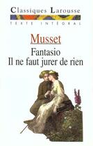 Couverture du livre « Fantasio » de Alfred De Musset aux éditions Larousse