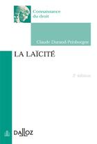 Couverture du livre « La laïcité (2e édition) » de Durand-Prinborgne C. aux éditions Dalloz