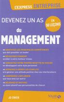 Couverture du livre « Devenez un as du management » de Jo Owen aux éditions Solar