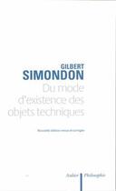 Couverture du livre « Du mode d'existence des objets techniques » de Gilbert Simondon aux éditions Aubier