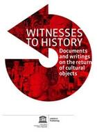 Couverture du livre « Witnesses to history » de  aux éditions Unesco