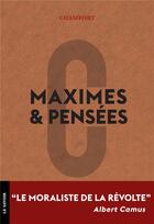 Couverture du livre « Maximes et pensées » de Chamfort aux éditions Conspiration