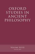 Couverture du livre « Oxford Studies in Ancient Philosophy, Volume 47 » de Brad Inwood aux éditions Oup Oxford