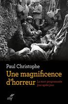 Couverture du livre « Une magnificence d'horreur » de Paul Christophe aux éditions Cerf