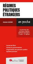 Couverture du livre « Régimes politiques étrangers » de Antoine Gazano aux éditions Gualino