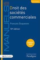 Couverture du livre « Droit des sociétés commerciales (édition 2024) » de Francois Duquesne aux éditions Bruylant