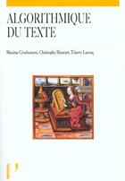 Couverture du livre « Algorithme Du Texte » de Crochemore aux éditions Vuibert