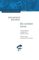 Couverture du livre « Du contrat social » de Jean-Jacques Rousseau aux éditions Honore Champion