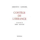 Couverture du livre « Cortege de l errance » de Raphanel Genevieve aux éditions Rougerie